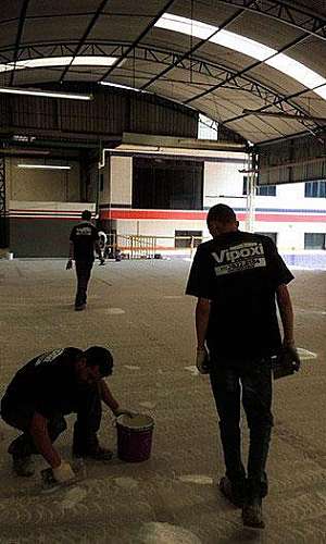 Piso epóxi argamassado Piso epóxi argamassado